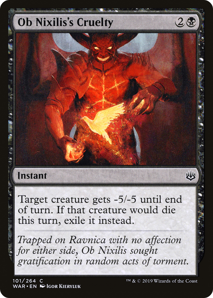 Image of Ob Nixilis's Cruelty (WAR-101) - War of the Spark Foil