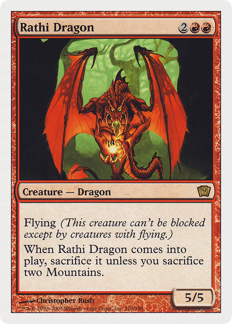 Image of Rathi Dragon (9ED-210) - 9th Edition Foil