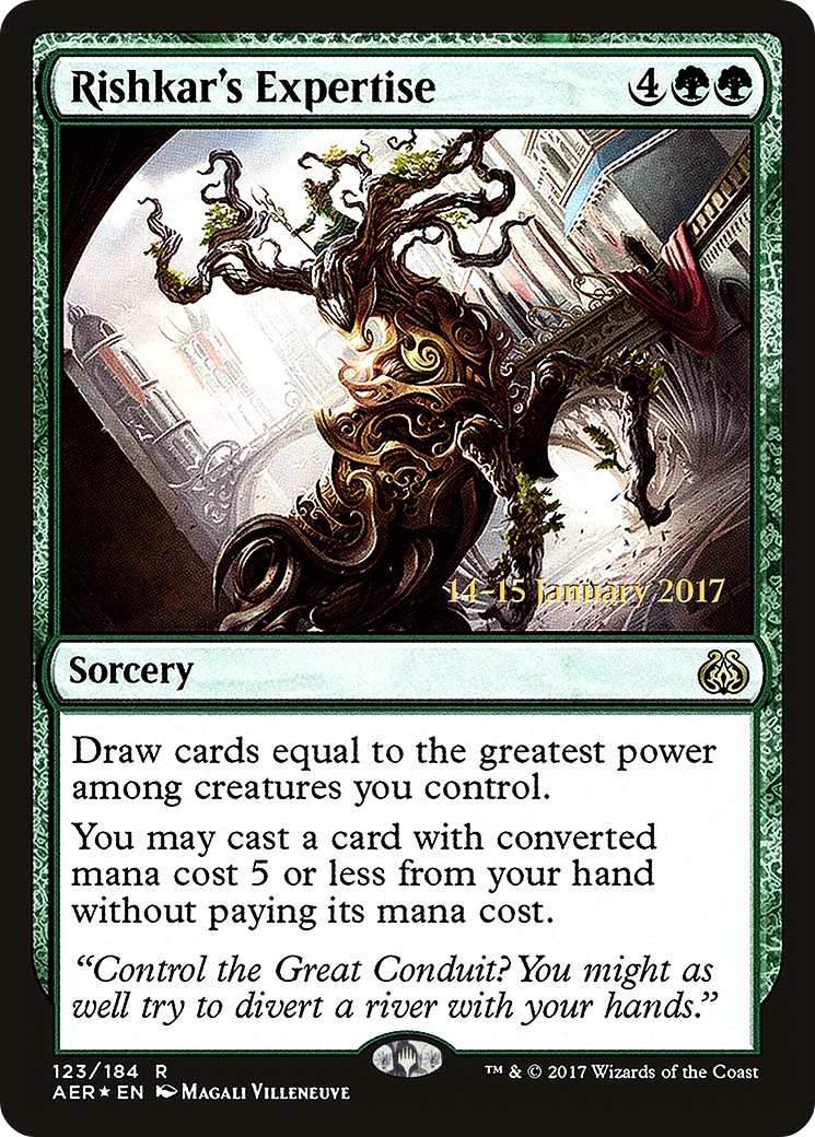 Image of Rishkar's Expertise (PRE-123S) - Aether Revolt Promos Foil
