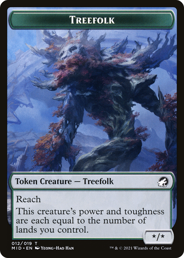 Image of Treefolk (TMID-012) - Innistrad: Midnight Hunt Tokens