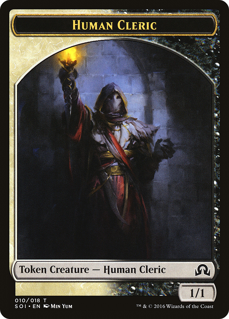 Image of Human Cleric Token (SOI-010) - Shadows over Innistrad Tokens