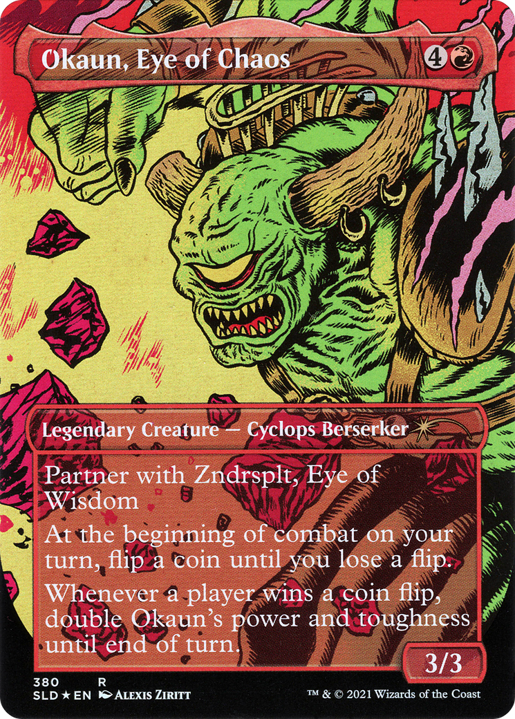 Image of Okaun, Eye of Chaos (SLD-380) - Secret Lair Drop (Borderless) Foil