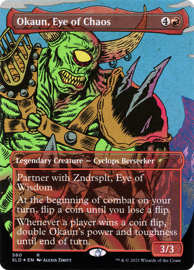 Image of Okaun, Eye of Chaos (SLD-380) - Secret Lair Drop (Borderless) Foil