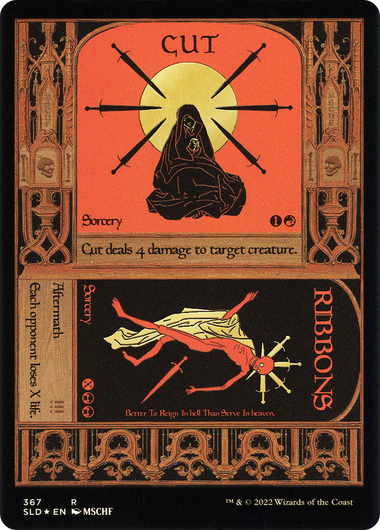Image of Cut // Ribbons (Foil Etched) (Gold) (SLD-367) - Secret Lair Drop Foil