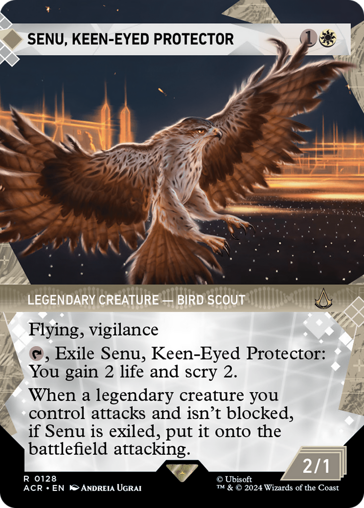 Image of Senu, Keen-Eyed Protector (Showcase) (ACR-128) - Assassin's Creed: (Showcase) (Borderless)