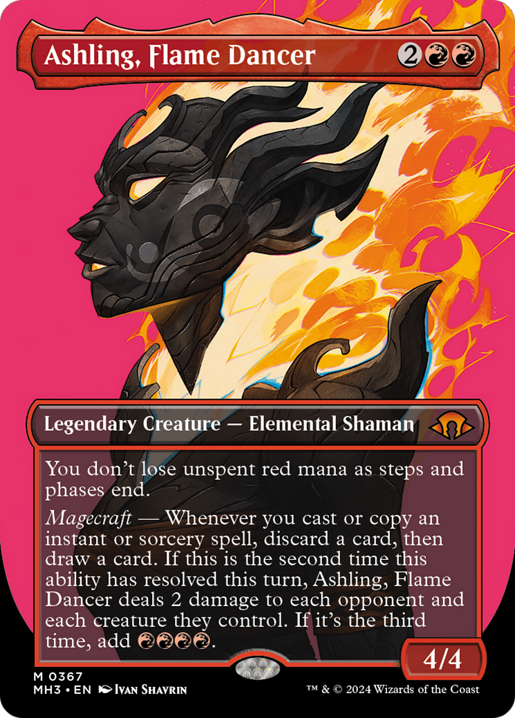Image of Ashling, Flame Dancer (Borderless) (MH3-367) - Modern Horizons 3 (Borderless)