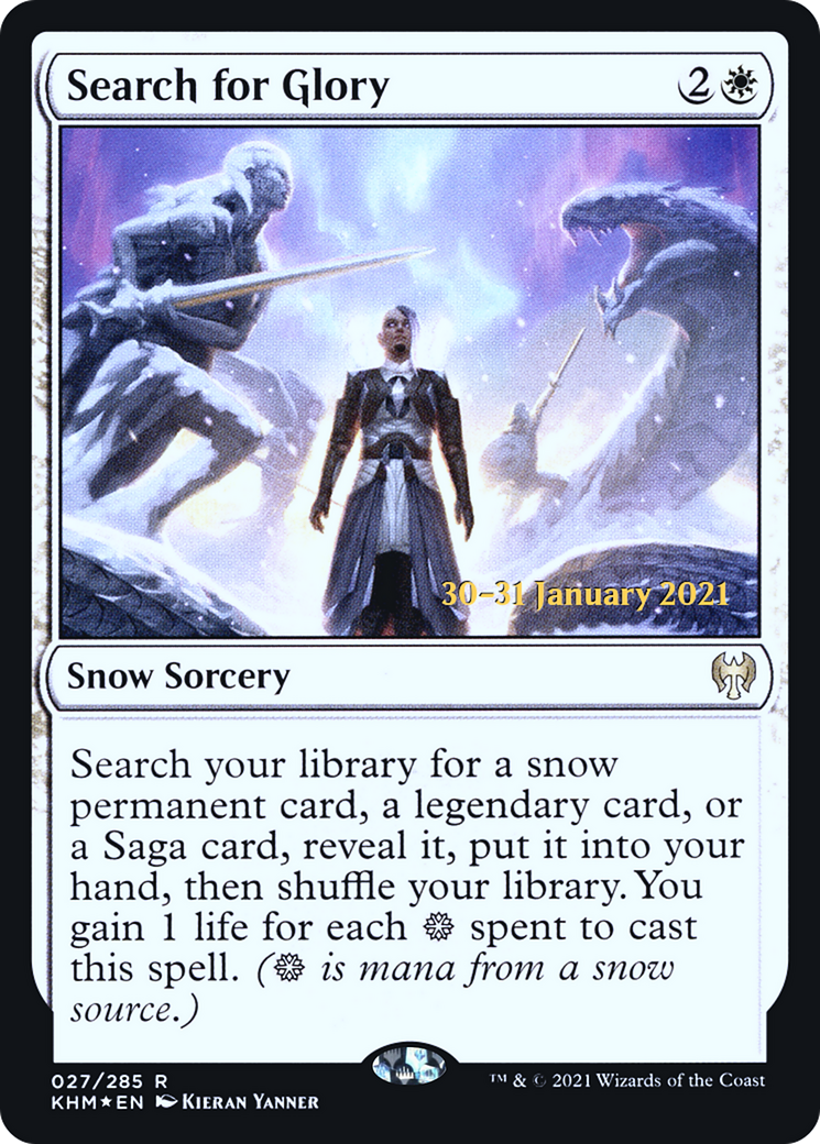Image of Search for Glory (PRE-27S) - Kaldheim Promos: (snow) Foil