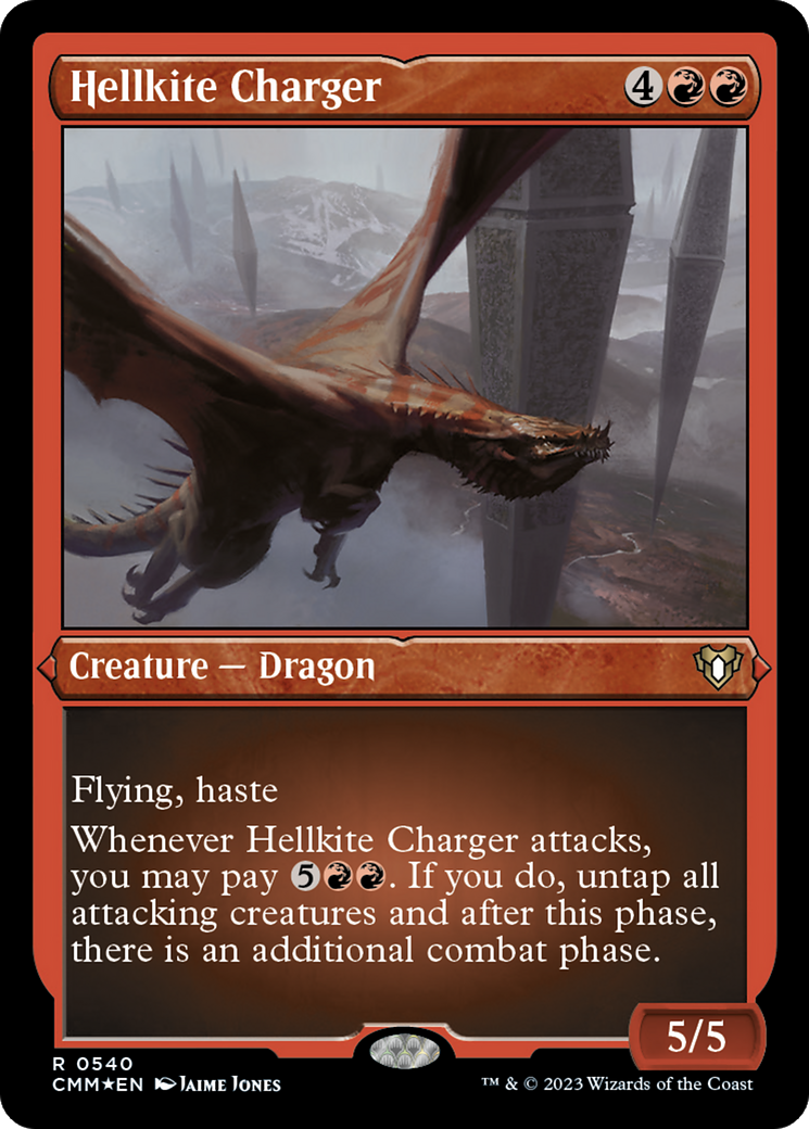Image of Hellkite Charger (CMM-540) - Commander Masters Etched Foil