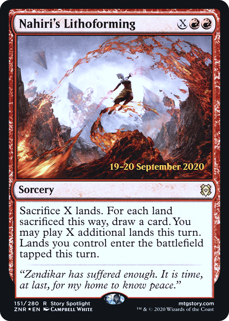 Image of Nahiri's Lithoforming (PRE-151S) - Zendikar Rising Promos Foil