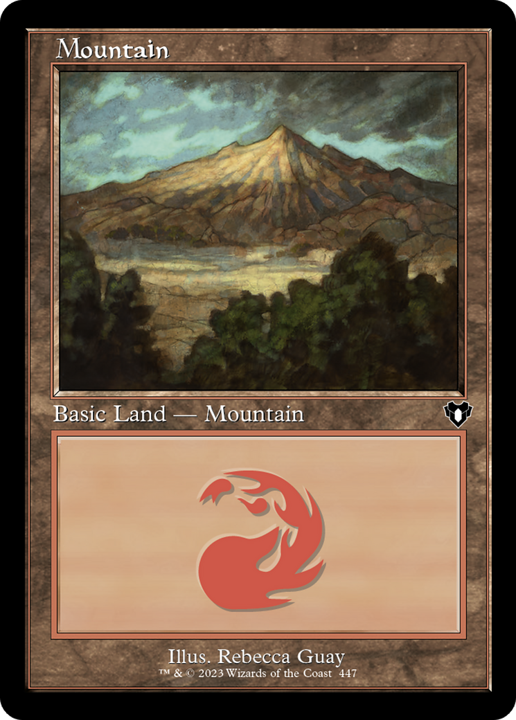 Image of Mountain (447) (Retro Frame) (CMM-447) - Commander Masters