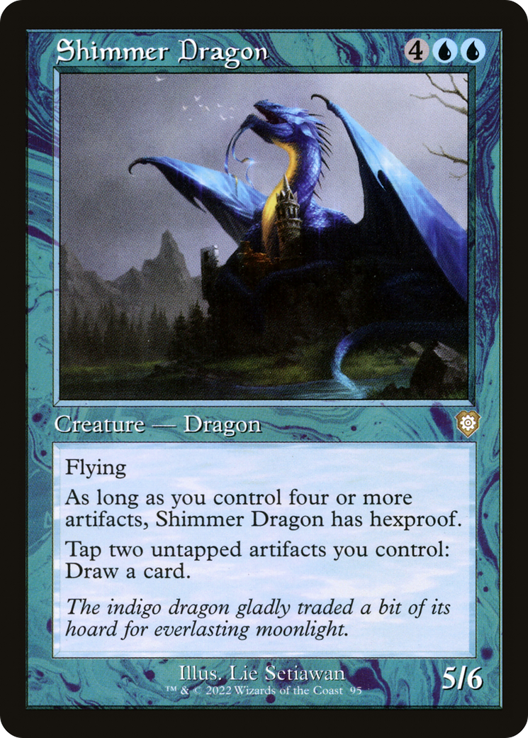 Image of Shimmer Dragon (Retro Frame) (BRC-095) - The Brothers' War Commander