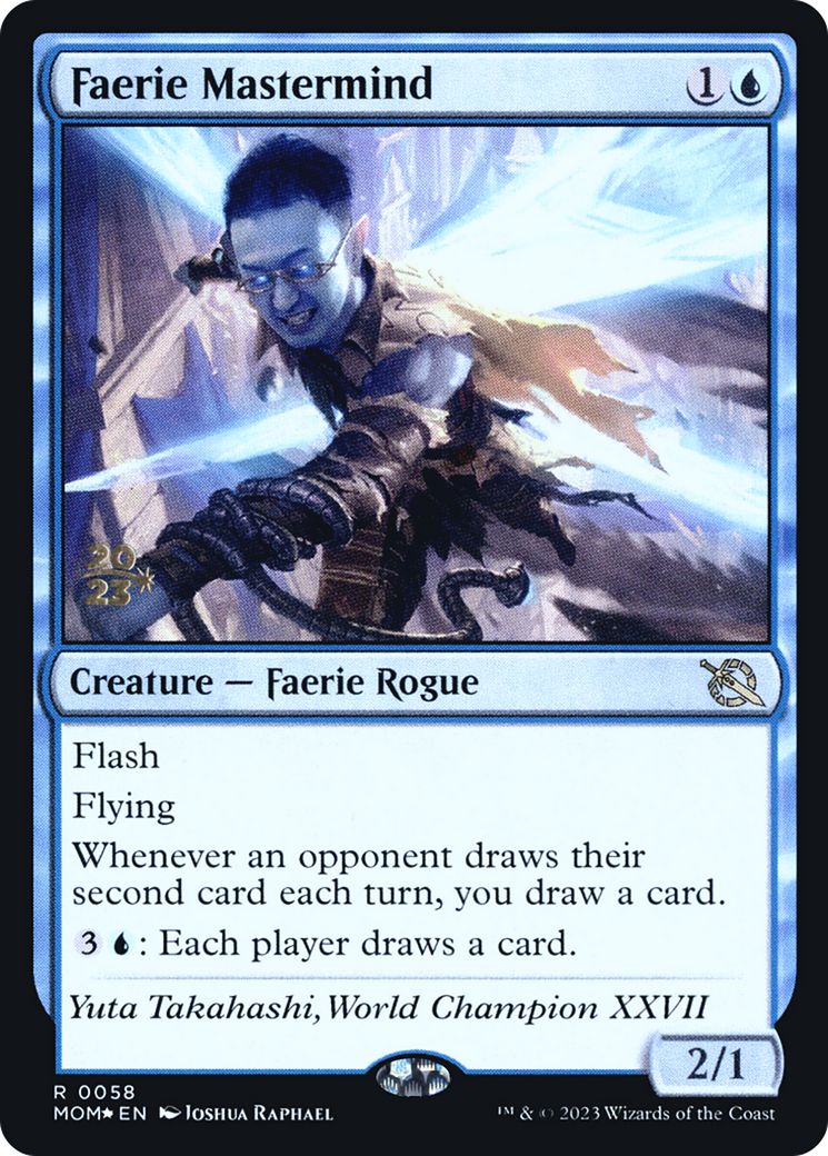 Image of Faerie Mastermind (PRE-058) - March of the Machine Promos Foil