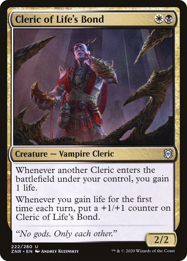 Image of Cleric of Life's Bond (ZNR-222) - Zendikar Rising Foil