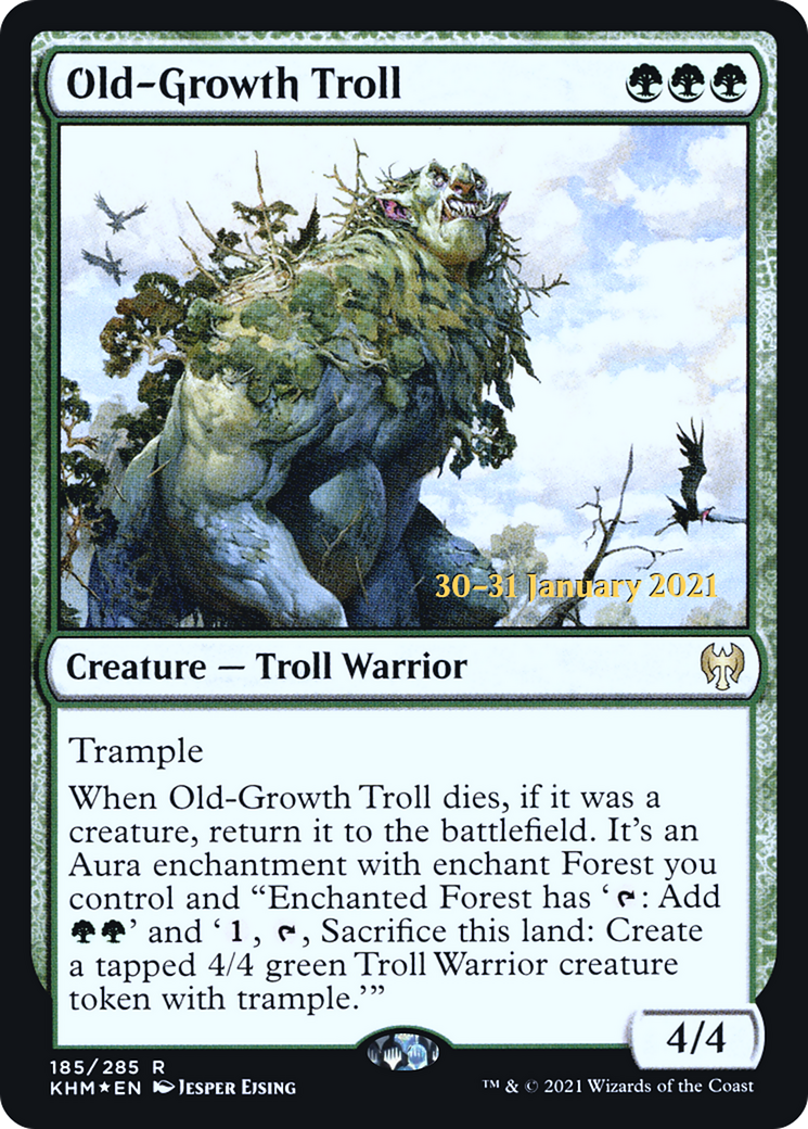 Image of Old-Growth Troll (PRE-185S) - Kaldheim Promos Foil
