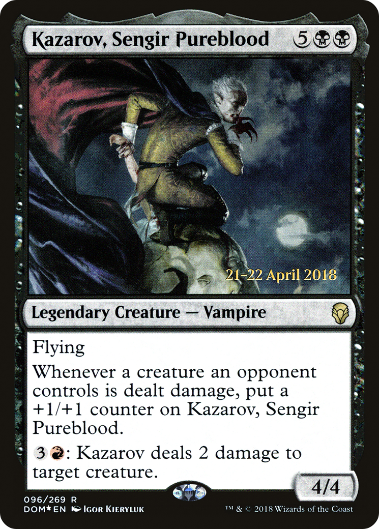 Image of Kazarov, Sengir Pureblood (PRE-96S) - Dominaria Promos Foil
