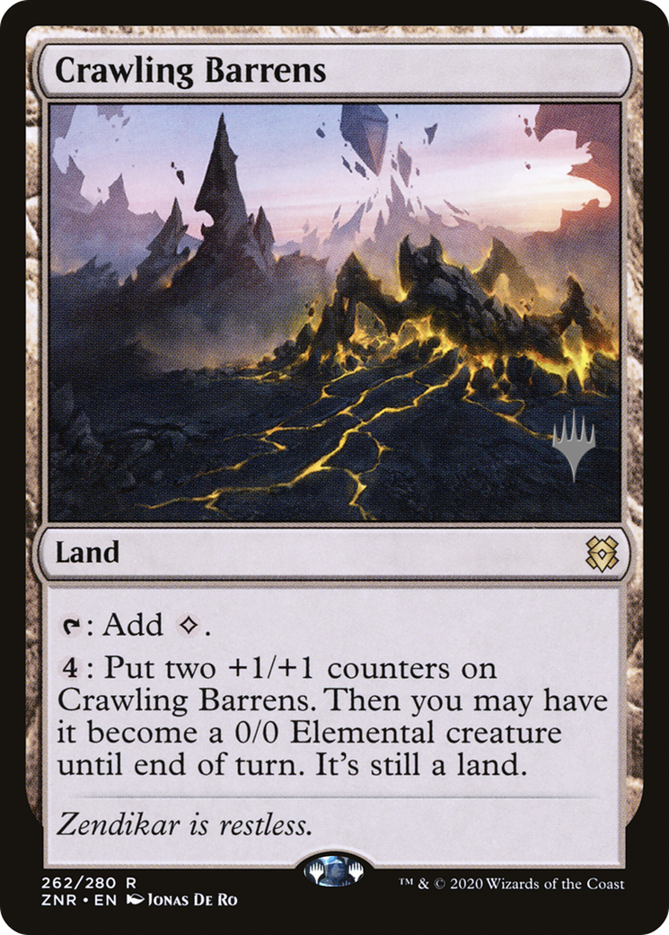 Image of Crawling Barrens (PPZNR-262P) - Zendikar Rising Promos