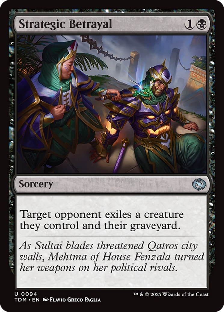 Image of Strategic Betrayal (TDM-094) - Tarkir: Dragonstorm Foil
