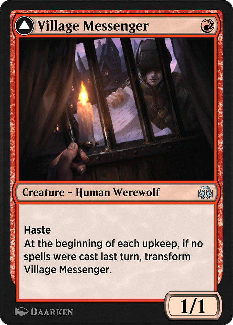 Image of Village Messenger // Moonrise Intruder (SIR-184) - Shadows over Innistrad Remastered