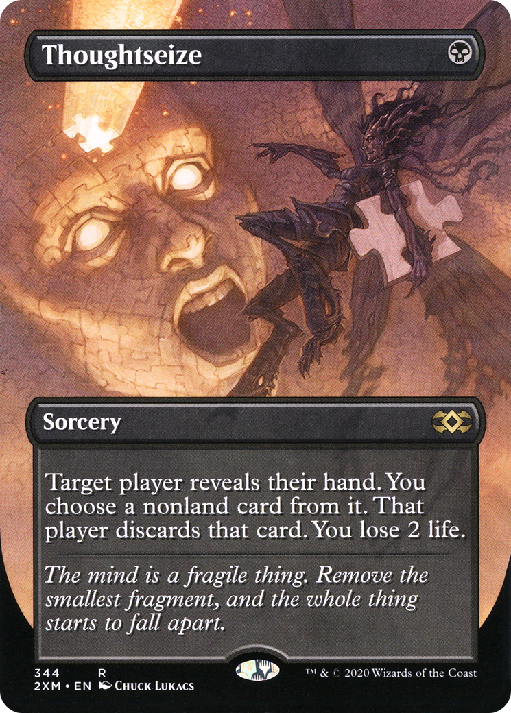 Image of Thoughtseize (Borderless) (2XM-344) - Double Masters (Borderless)