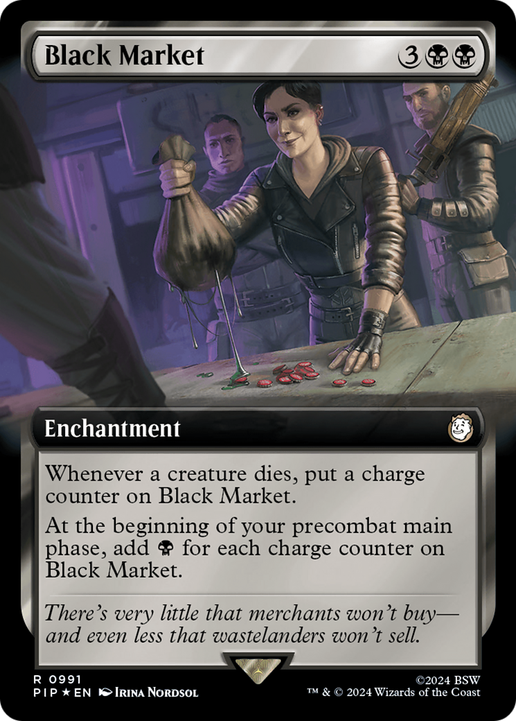 Image of Black Market (Extended Art) (Surge Foil) (PIP-991) - Fallout: (Extended Art) Foil