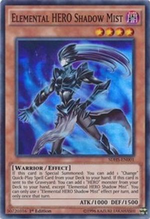 Image of Elemental HERO Shadow Mist (SDHS-EN001) - Structure Deck: HERO Strike 1st Edition