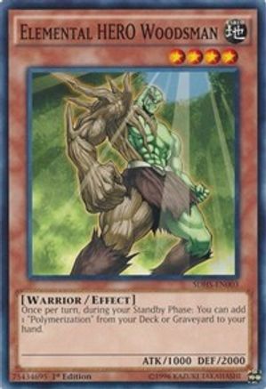 Image of Elemental HERO Woodsman (SDHS-EN003) - Structure Deck: HERO Strike Unlimited
