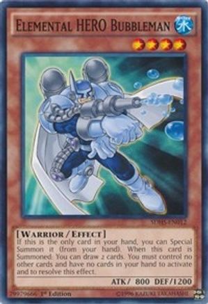 Image of Elemental HERO Bubbleman (SDHS-EN012) - Structure Deck: HERO Strike 1st Edition