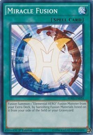 Image of Miracle Fusion (SDHS-EN024) - Structure Deck: HERO Strike 1st Edition
