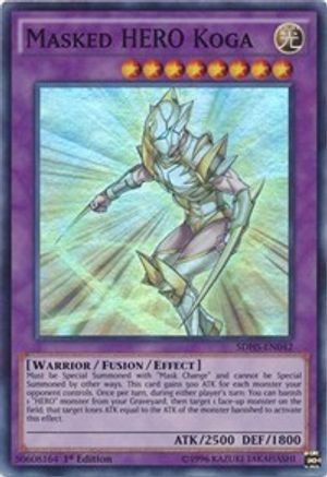 Image of Masked HERO Koga (SDHS-EN042) - Structure Deck: HERO Strike 1st Edition