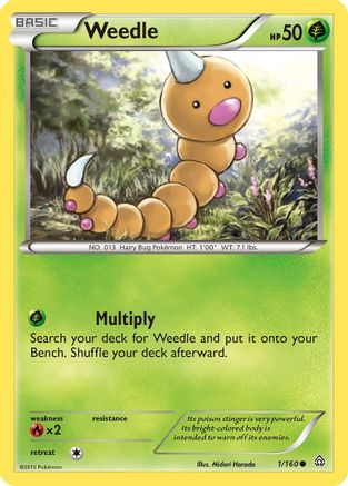 Image of Weedle 001  XY  Primal Clash - Common