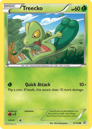 Image of Treecko 006/160  - Reverse Holofoil XY  Primal Clash - Common