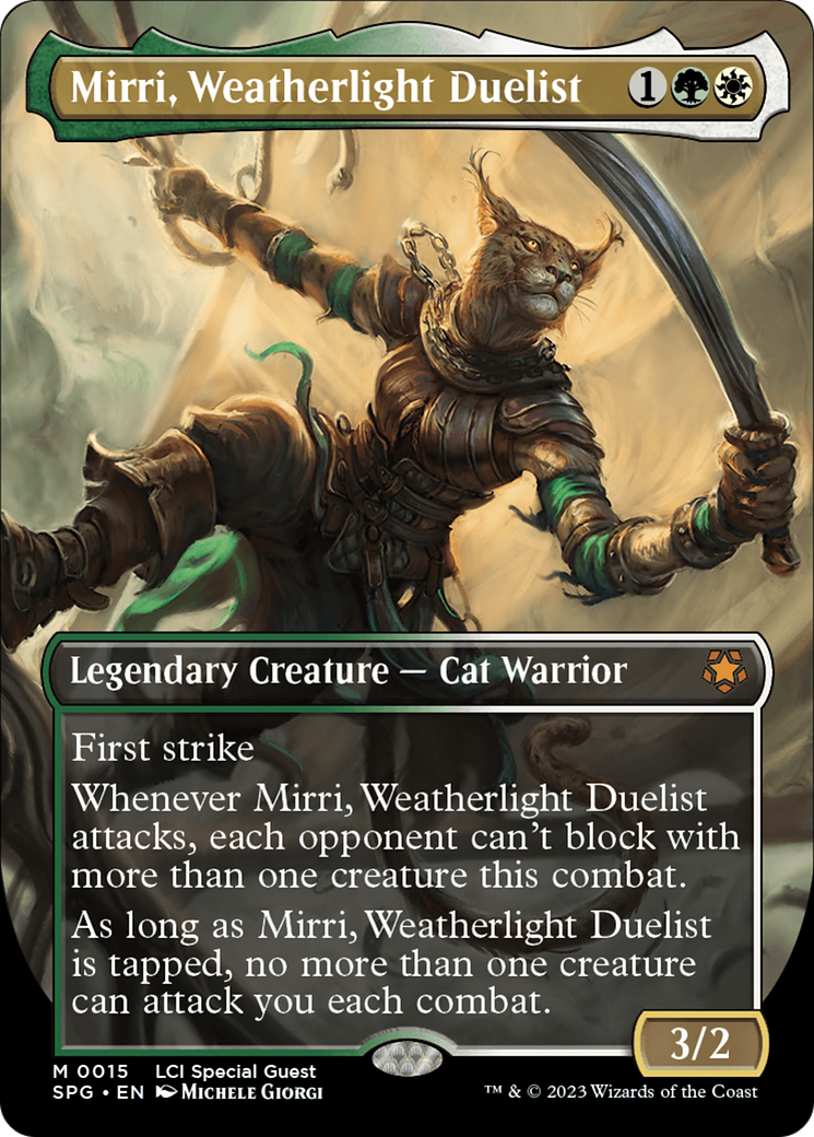 Image of Mirri, Weatherlight Duelist (Borderless) (SPG-015) - Special Guests (Borderless) Foil