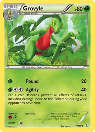 Image of Grovyle 007/160  XY  Primal Clash - Uncommon