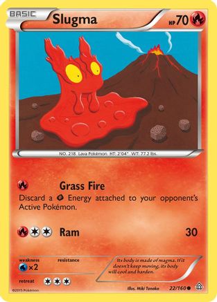 Image of Slugma 022/160  - Reverse Holofoil XY  Primal Clash - Common