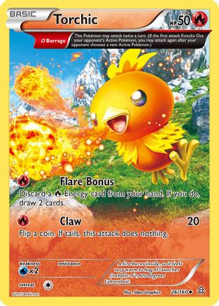 Image of Torchic (Omega) 026/160  XY  Primal Clash - Uncommon