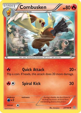 Image of Combusken 027/160  - Reverse Holofoil XY  Primal Clash - Uncommon