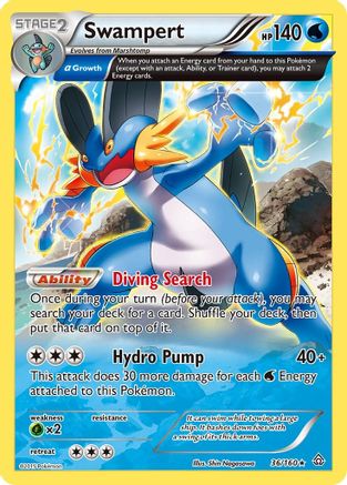 Image of Swampert (Alpha) 036/160  - Holofoil XY  Primal Clash - Holo Rare