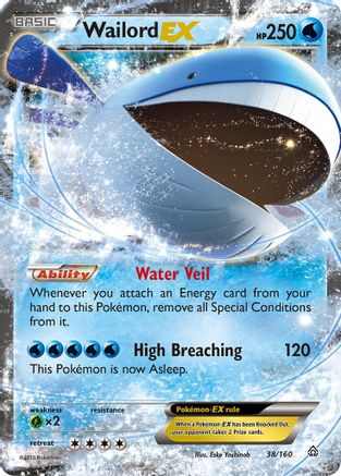 Image of Wailord EX 038/160  - Holofoil XY  Primal Clash - Ultra Rare