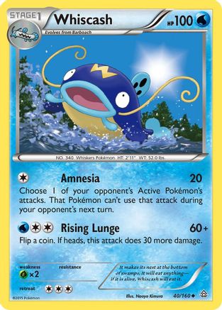 Image of Whiscash 040  XY  Primal Clash - Uncommon