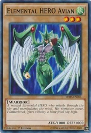 Image of Elemental HERO Avian (SDHS-EN006) - Structure Deck: HERO Strike 1st Edition
