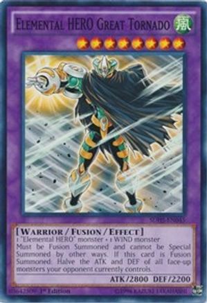 Image of Elemental HERO Great Tornado (SDHS-EN045) - Structure Deck: HERO Strike 1st Edition