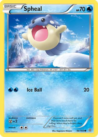 Image of Spheal (46) 046/160  - Reverse Holofoil XY  Primal Clash - Common