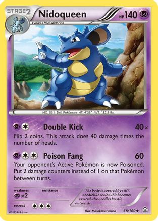 Image of Nidoqueen 068/160  - Reverse Holofoil XY  Primal Clash - Uncommon