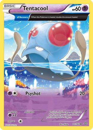 Image of Tentacool (Alpha) 071/160  - Reverse Holofoil XY  Primal Clash - Uncommon