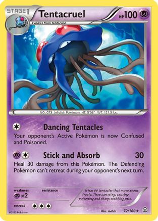 Image of Tentacruel 072  - Reverse Holofoil XY  Primal Clash - Rare