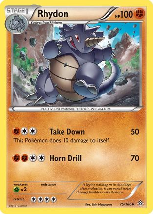Image of Rhydon 075  XY  Primal Clash - Uncommon