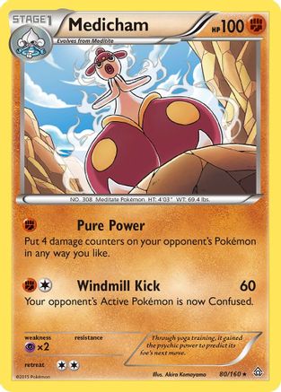 Image of Medicham 080  - Holofoil XY  Primal Clash - Holo Rare