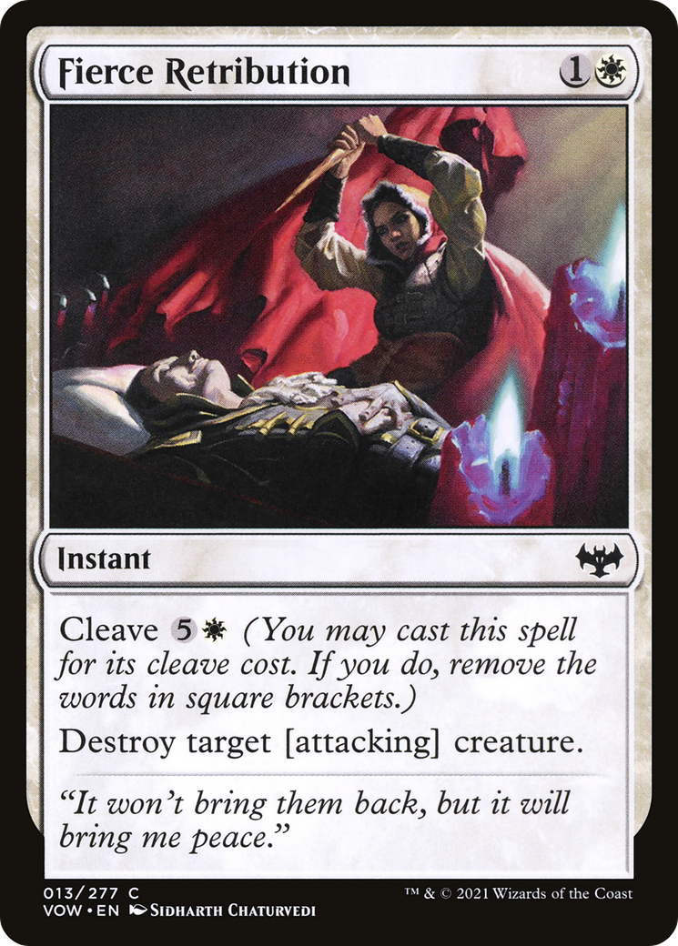 Image of Fierce Retribution (VOW-013) - Innistrad: Crimson Vow Foil