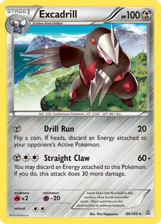 Image of Excadrill 096  XY  Primal Clash - Rare