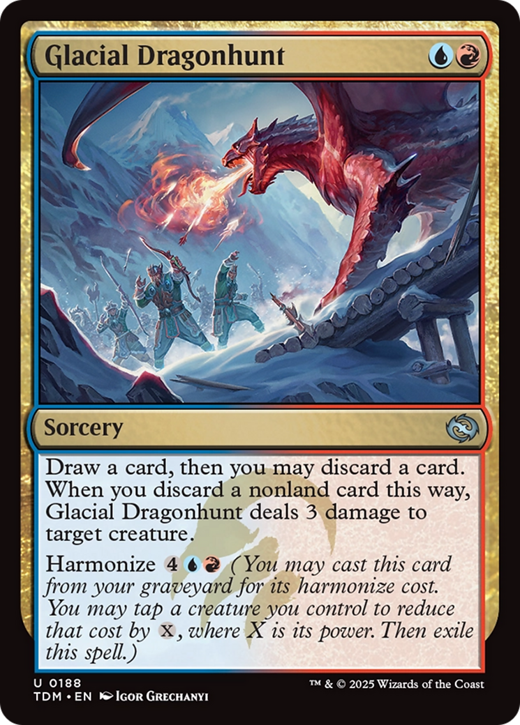 Image of Glacial Dragonhunt (TDM-188) - Tarkir: Dragonstorm Foil